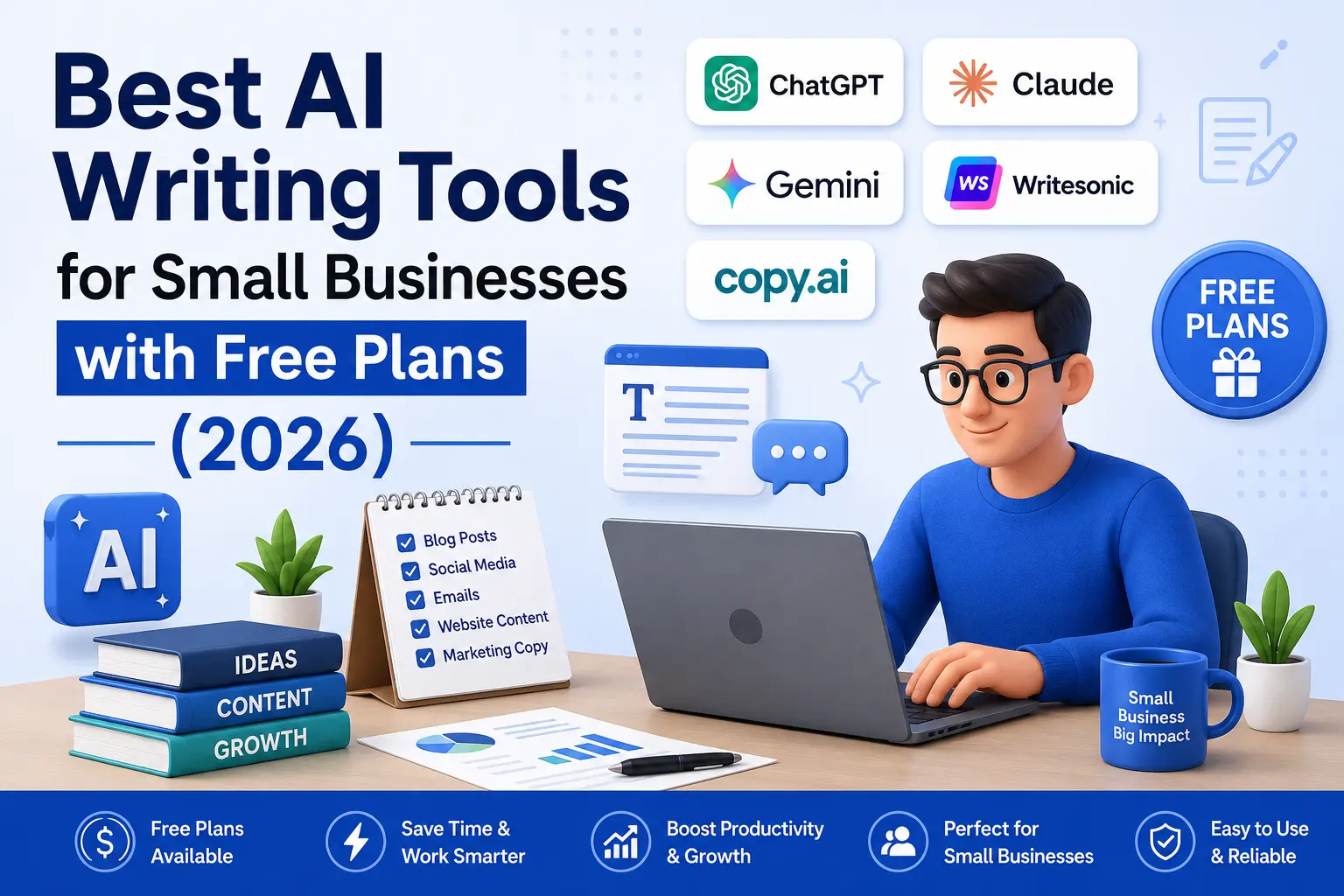 Best AI Writing Tools for Small Businesses with Free Plans (2026)