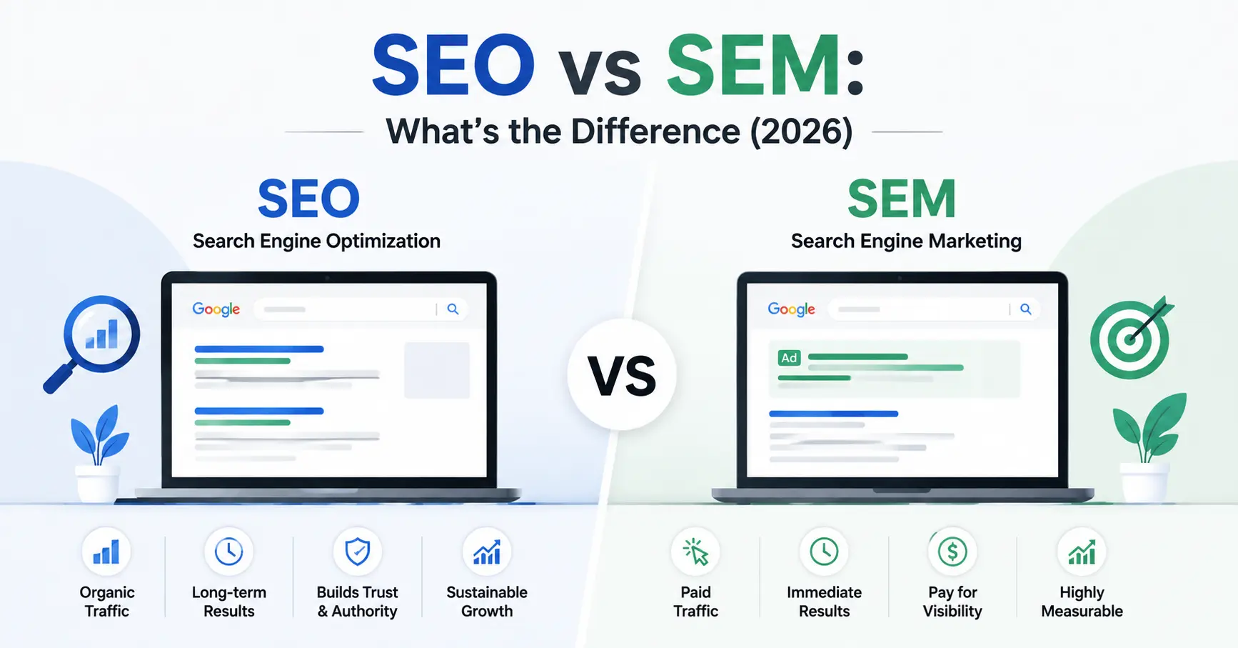 SEO vs SEM: What's the Difference?